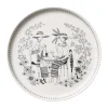 Emilia bord Ø24 cm, Zwart-wit