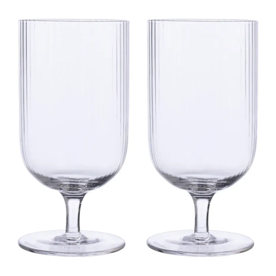 Ernst bierglas geribbeld 2-pack, Klaar