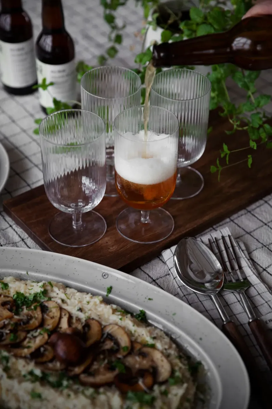 Ernst bierglas geribbeld 2-pack, Klaar