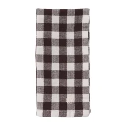 Ernst geruite servet 40x40 cm, Bruin-wit