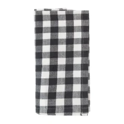 Ernst geruite servet 40x40 cm, Grijsblauw-wit