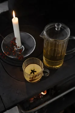 Ernst glazen kan geribbeld 1L, Helder