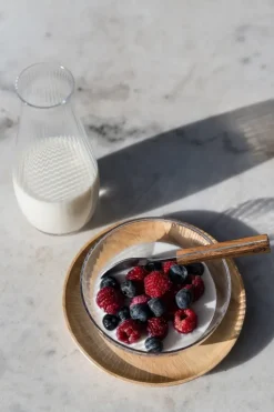 Ernst karaf geribbeld glas, Helder, Ø8x19 cm