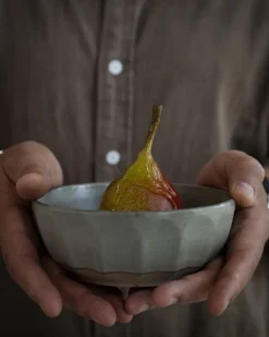 Ernst schaal steengoed, Grijs-naturel, Ø16 cm