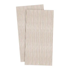 Ernst servet gestreept 10x20 cm 20-pack, Caramel-wit