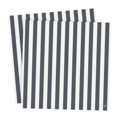 Ernst servet gestreept 33x33 cm 20-pack, Blauw-wit