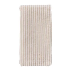 Ernst servet smal gestreept 40x40 cm, Beige-wit