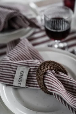 Ernst servetring 2-pack, Donkerbruin