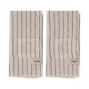 Ernst servetten 2-pack gestreept 40x40 cm, Zwart-beige