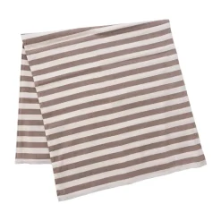 Ernst tafelkleed gestreept 145x300 cm, Greige-wit