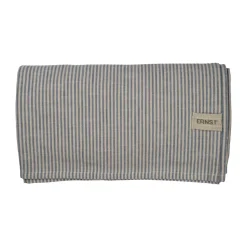 Ernst tafelkleed smalle strepen 145x300 cm, Blauw-wit