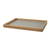 Even teakhouten dienblad square L, Nupo light grey