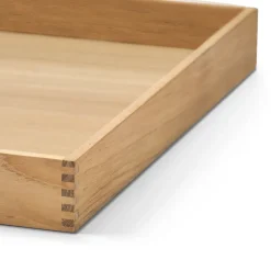 Even teakhouten dienblad square L, Nupo anthracite