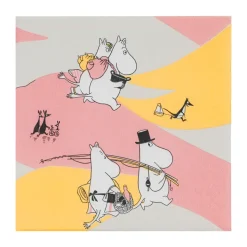 Family Time Moomin papieren servetten 33x33 cm 20-pack, Multi