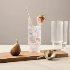 Fein longdrinklepel, Messing