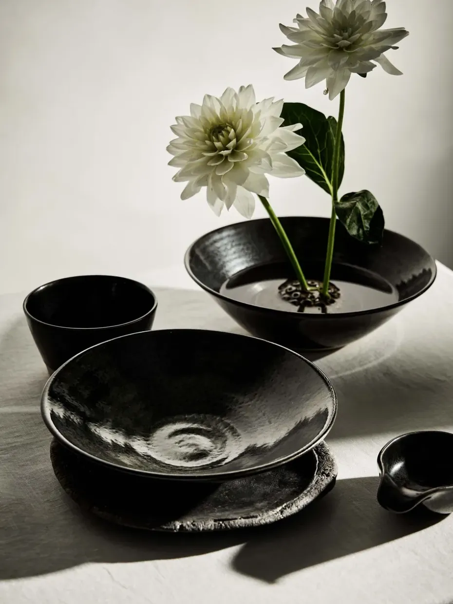 Fenix serveerschaal large Ø28,5 cm, Bruin-zwart