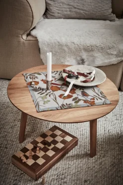 Fåglabäck servet 35x35 cm, Bruin-oranje