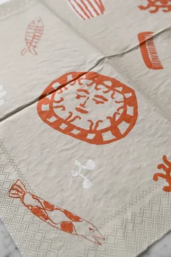 Figures servet 20-pack, Beige-red