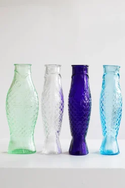 Fish & Fish glazen fles 85 cl, Transparent