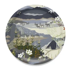 Fjällvandring dienblad Ø31 cm, Blauw