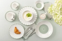 Fleur espressokopje 7 cl, Wit-groen