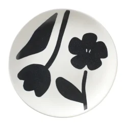 Flora bord Ø20 cm, Black-off white