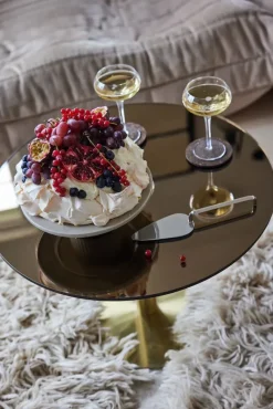 Flora taartschaal Ø25,5 cm, Beige