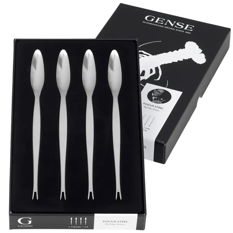 Folke Steel kreeftvork, roestvrij staal 4-pack