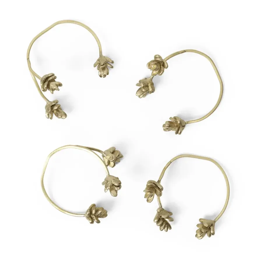 Forest servetring 4-pack, Brass