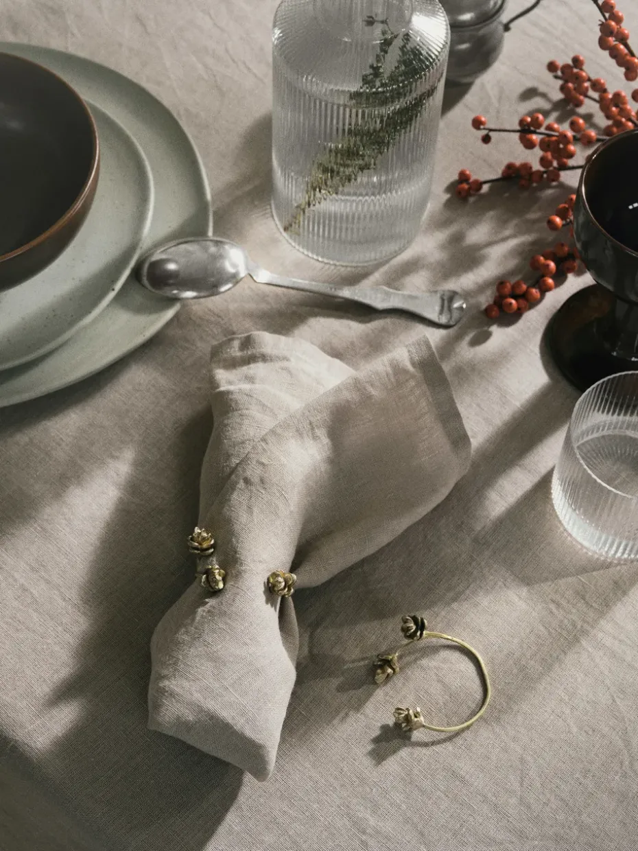 Forest servetring 4-pack, Brass