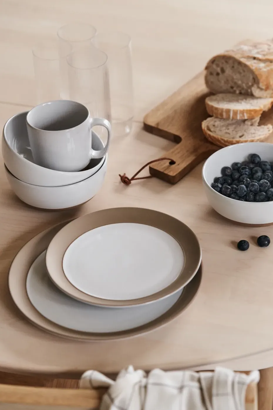 Fossil bord Ø26 cm, Wit