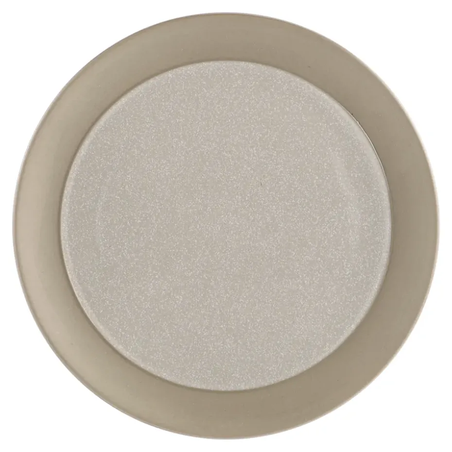 Fossil bordje Ø21 cm, Beige