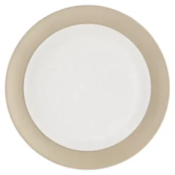 Fossil bordje Ø21 cm, Wit