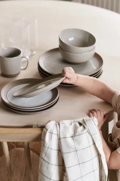 Fossil bordje Ø21 cm, Wit