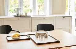 Frame dienblad large 35,5x50,6 cm, Gerookt eikenhout-beige