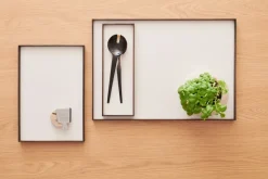 Frame dienblad large 35,5x50,6 cm, Gerookt eikenhout-beige