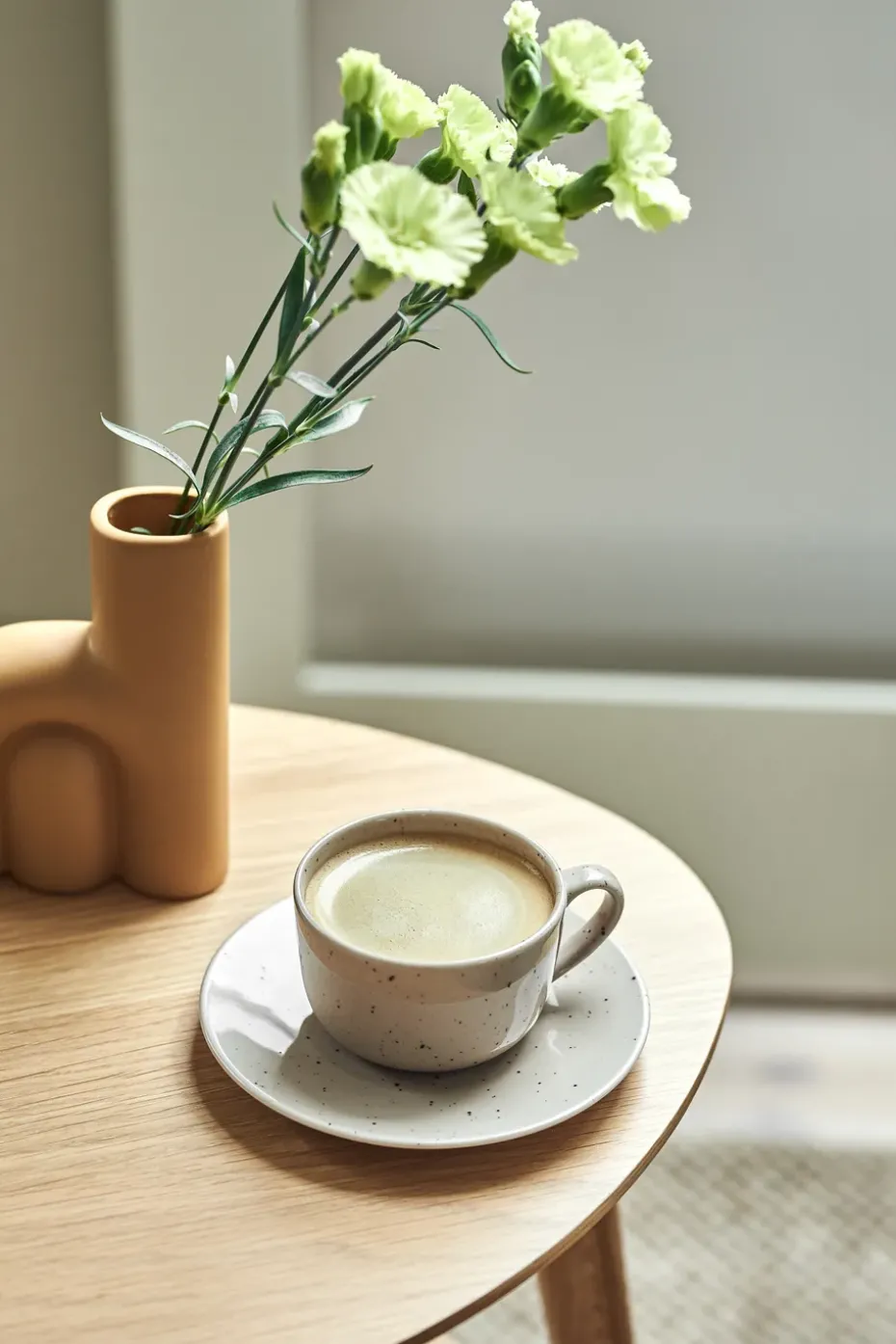 Freckle kop met schotel 26 cl, Beige