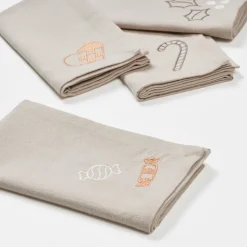 Fryd stoffen servet 45x45 cm 4-delig, Light warm grey-beige