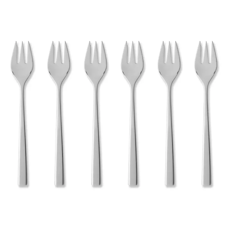 Fuga taartvorkje 6-pack, Roestvrij staal