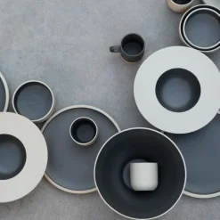 Fumiko soepbord, Beige-zwart