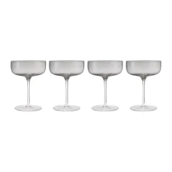 Fuumi champagneglas Coupe 28 cl 4-pack, Smoke-klaar