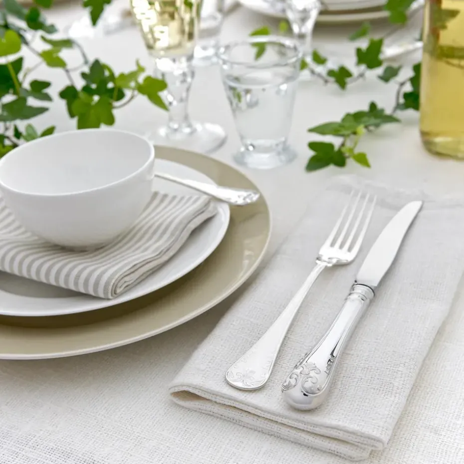 Gammal Fransk dinermes verzilverd, 23,1 cm