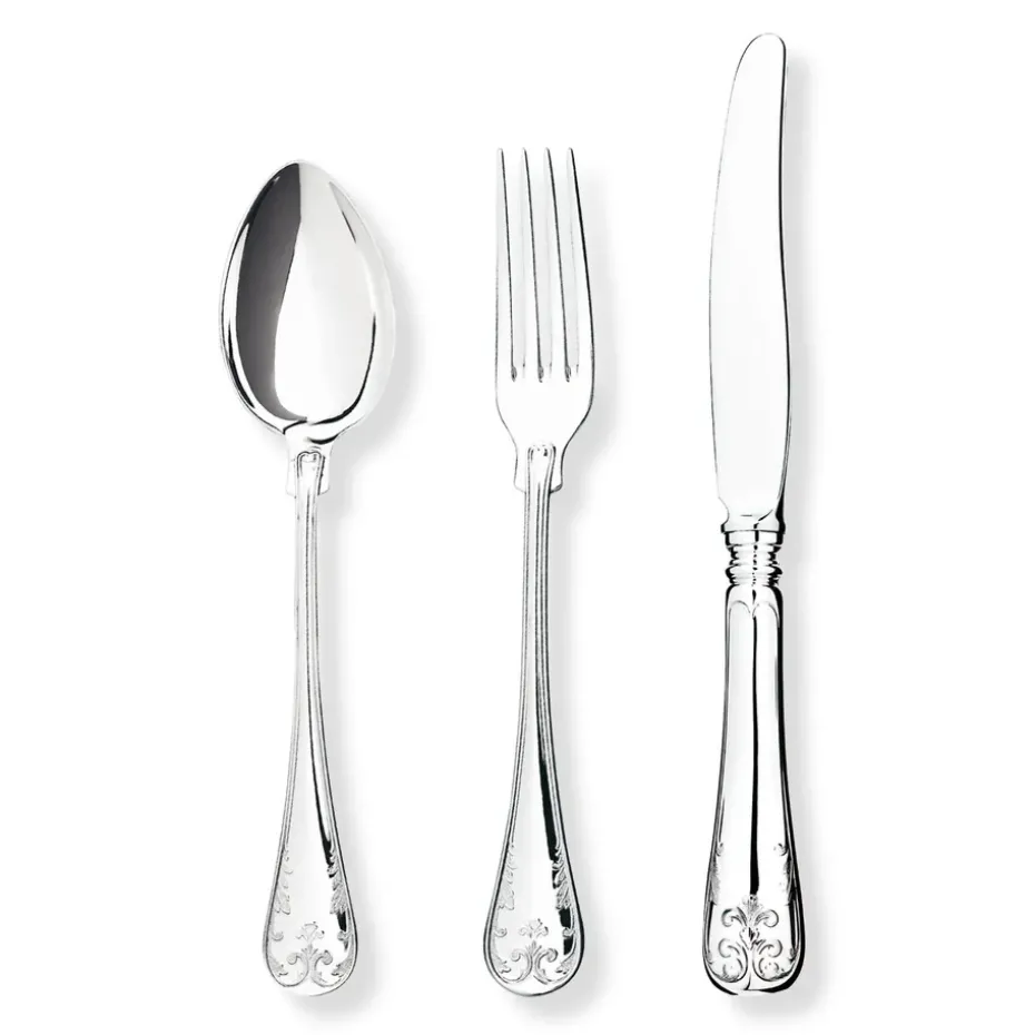 Gammal Fransk dinermes verzilverd, 23,1 cm