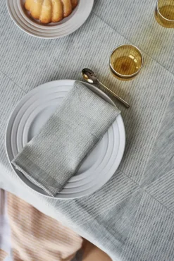 Geometric tafelkleed 147x250 cm, Blauw-wit