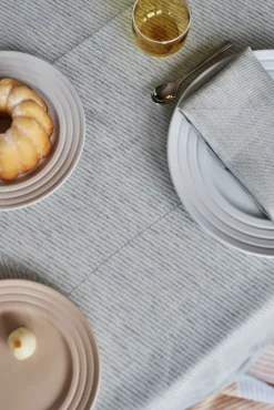 Geometric tafelkleed 147x250 cm, Blauw-wit