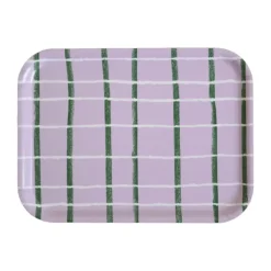 Geruite dienblad 20x27 cm, Mix