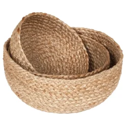 Gevlochten broodmand 3-pack, Natuur