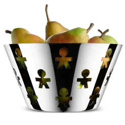 Girotondo fruitschaal hoog, roestvrij staal