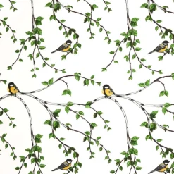 Gläntan tafelkleed, wit-groen