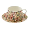 Golden Lily theekop met schotel 28 cl, Multi